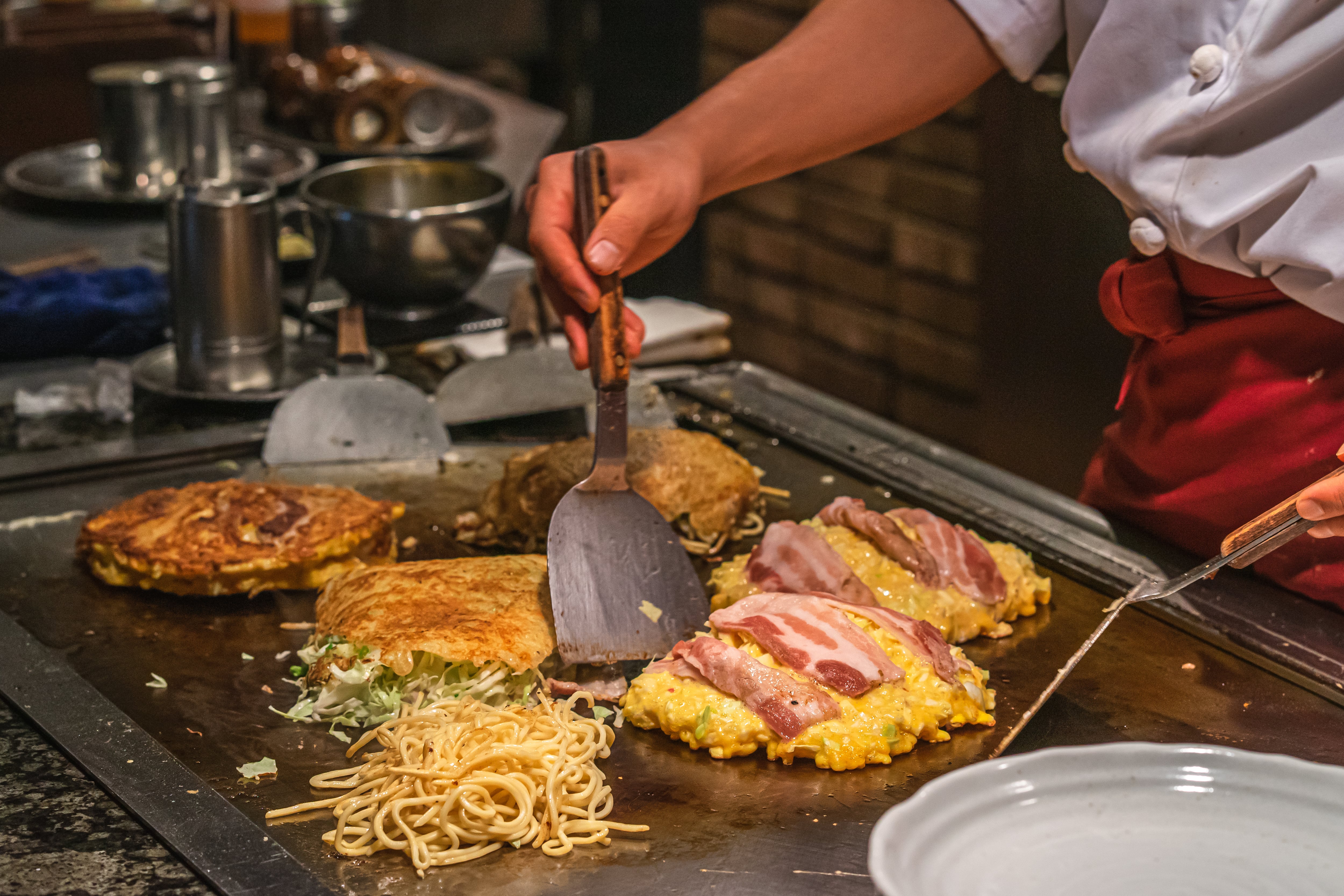 A chef preparing food in Japan