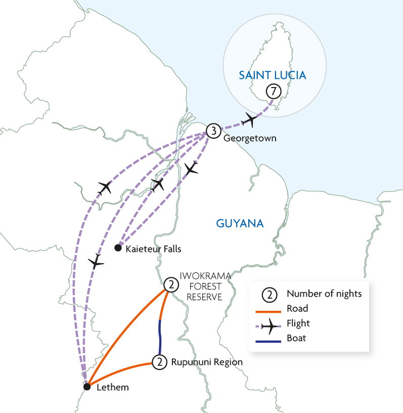 Jewels of Guyana & Saint Lucia