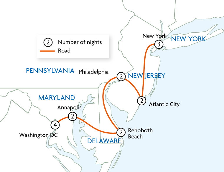 New York to Washington DC - Beaches, Boardwalks & Culture