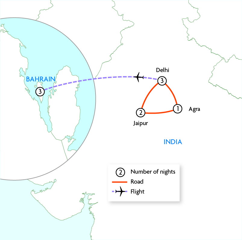 India's Golden Triangle & Bahrain