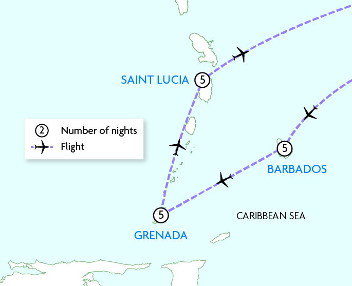Barbados, Grenada & Saint Lucia