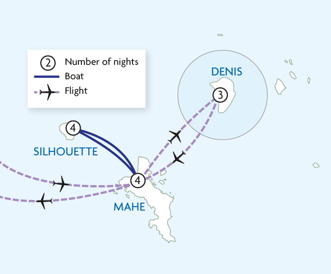 Island Hopping in the Seychelles (Denis, Mahe & Silhouette)