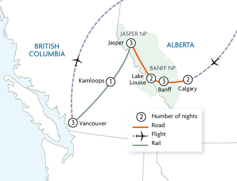 Canadian Rockies by Road & Rail
