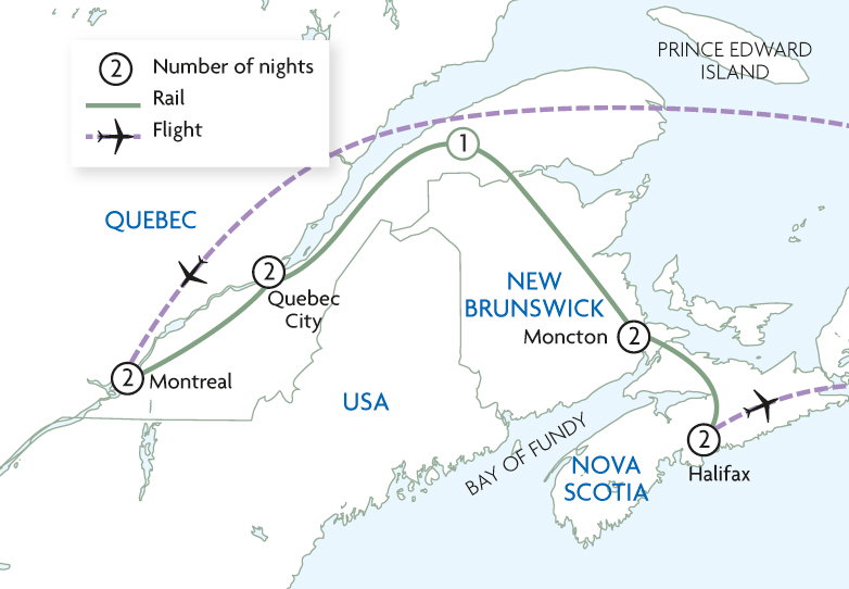 Quebec to the Maritimes by Rail