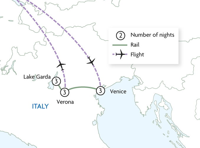 Venice, Verona & Lake Garda by Rail