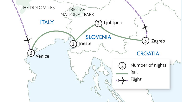 Venice to Zagreb by Rail