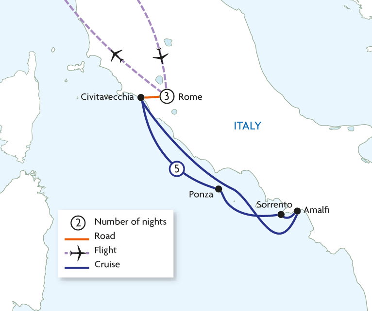 Cruise From Rome to The Amalfi Coast