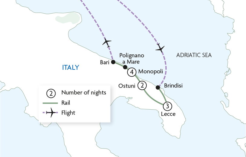 Highlights of Puglia by Rail