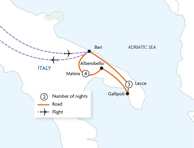 Puglia & Basilicata: Lecce, Alberobello & Matera