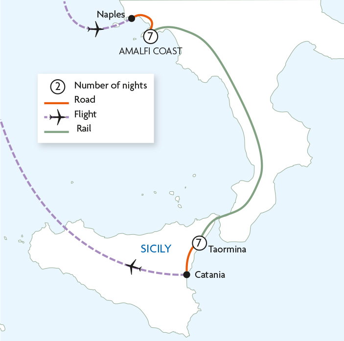 Italy's Amalfi Coast and Sicily by Rail