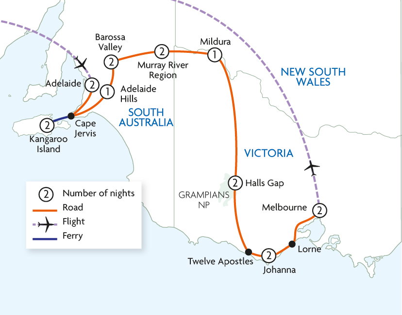 Nature & Gourmet Retreats of Southern Australia Honeymoon