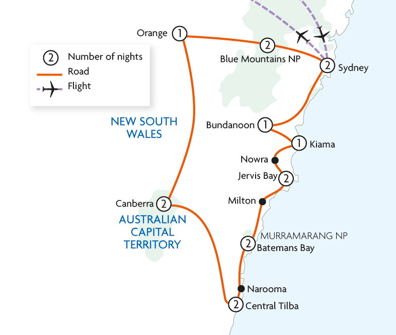Sydney to Canberra - Coast & Country Loop