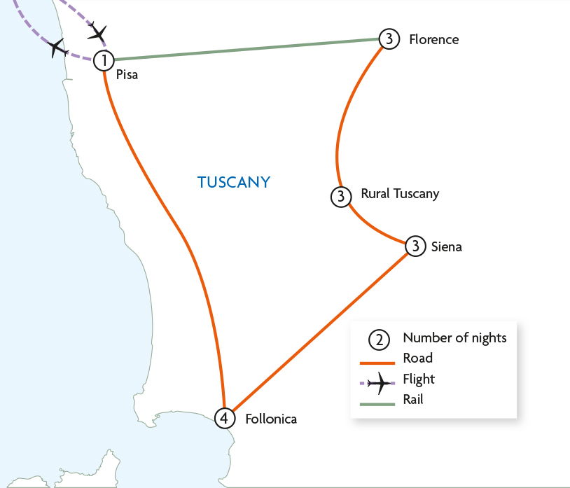 Best of Tuscany's City, Scenery & Coast