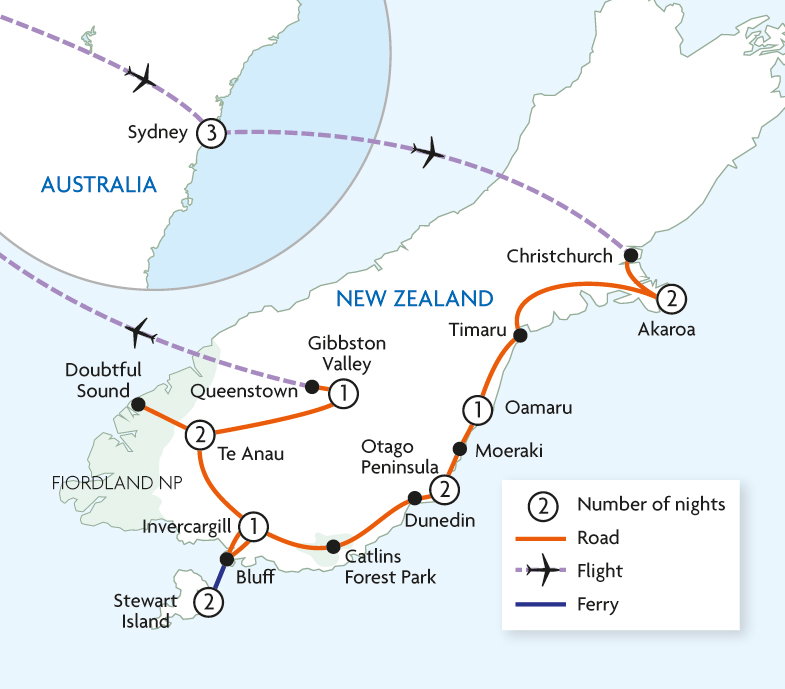 South Island Uncovered including Sydney Stopover