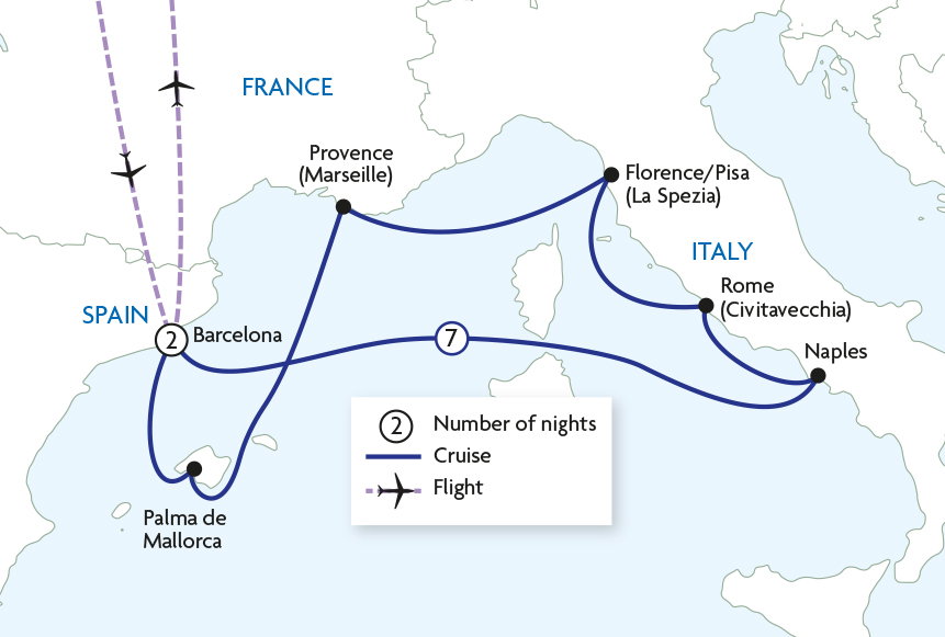 The Mediterranean on Legend of The Seas