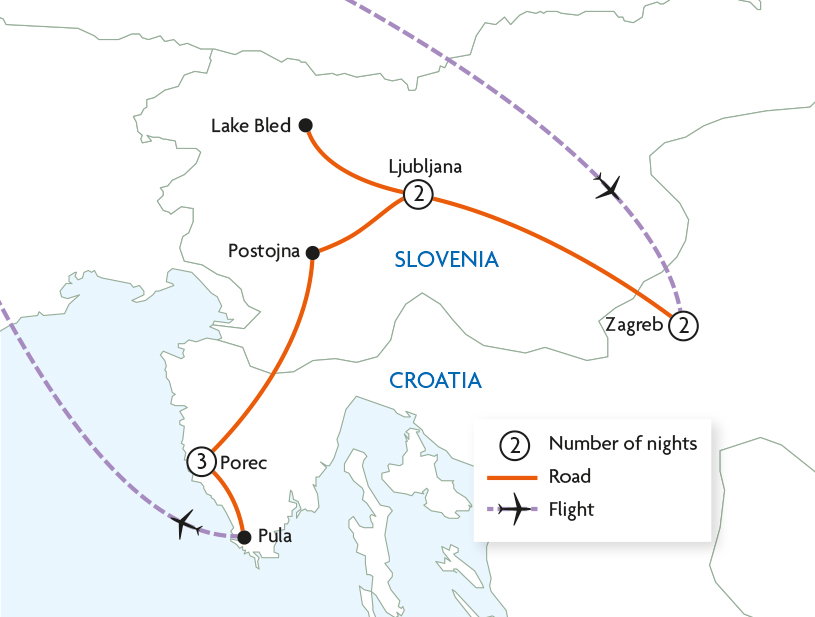 Highlights of Northern Croatia and Slovenia