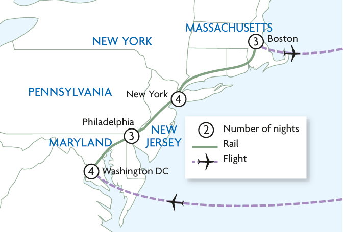 Best of Eastern USA by Rail