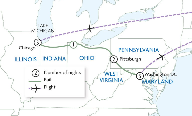 Chicago to Washington DC by Rail