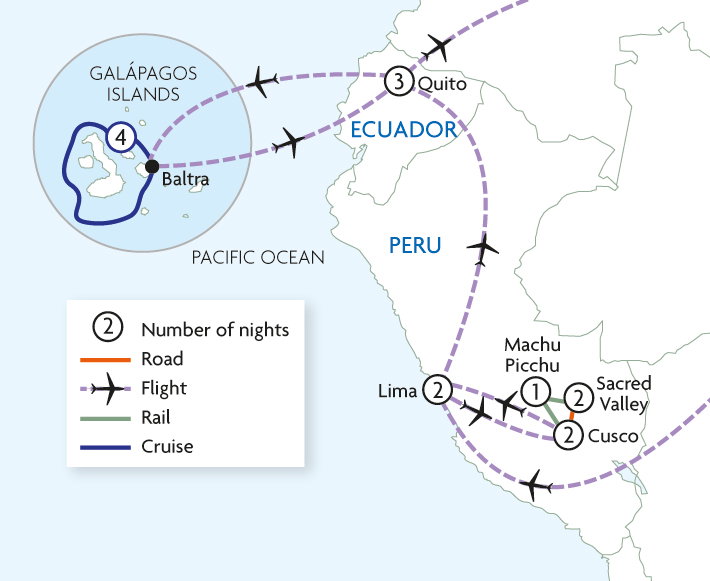 Machu Picchu, the Sacred Valley & Galapagos Islands