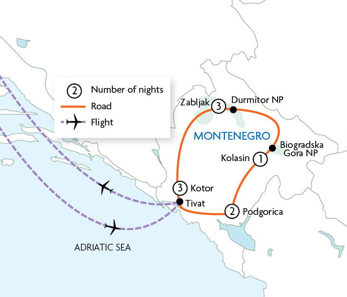 Montenegro's Mountains, Forests & Adriatic Coast