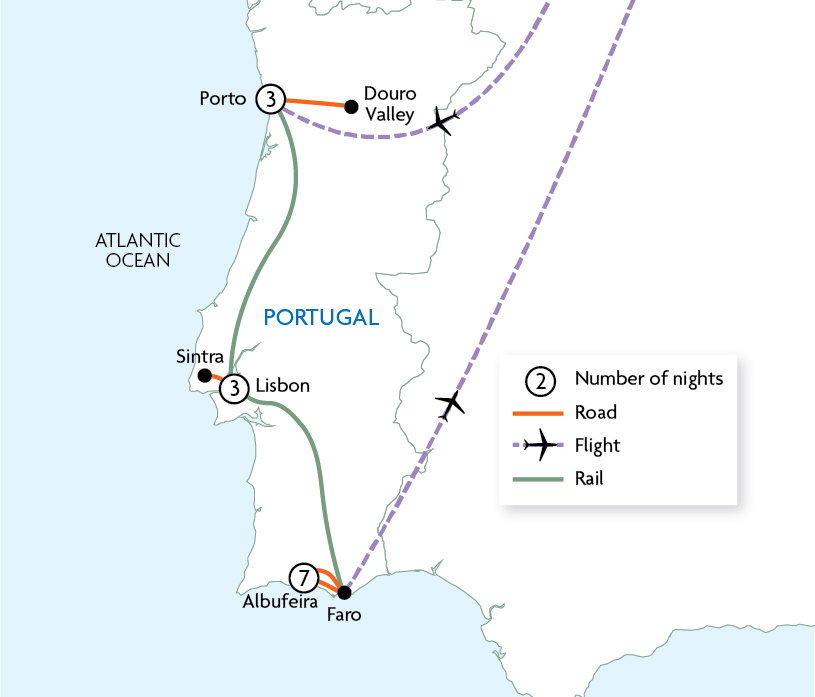 Portugal's City, Scenery & Coast by Rail
