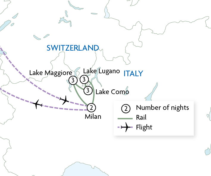 Best of the Italian Lakes by Rail
