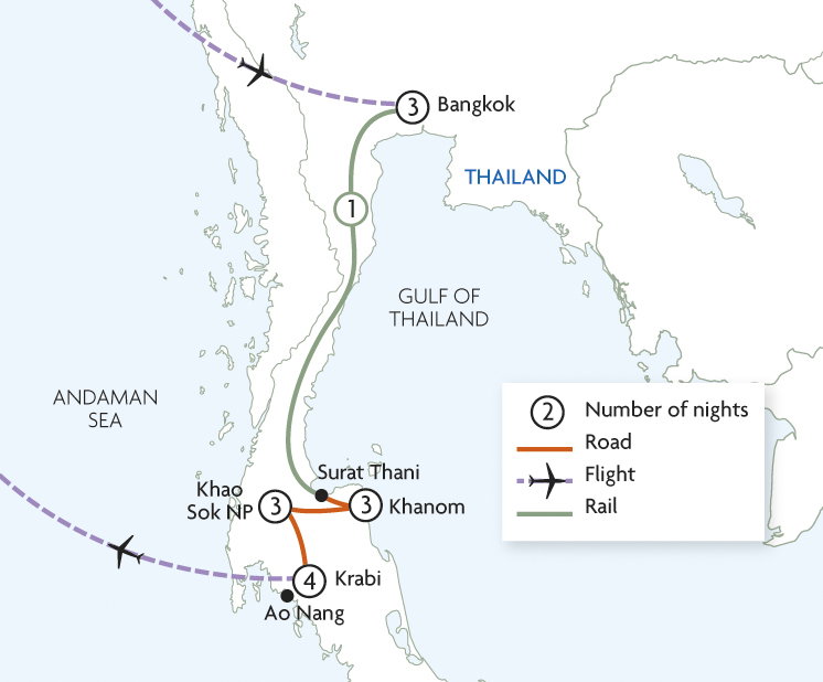 Highlights of Thailand by Road & Rail