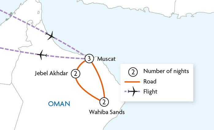 Muscat, Jebel Akhdar & Desert