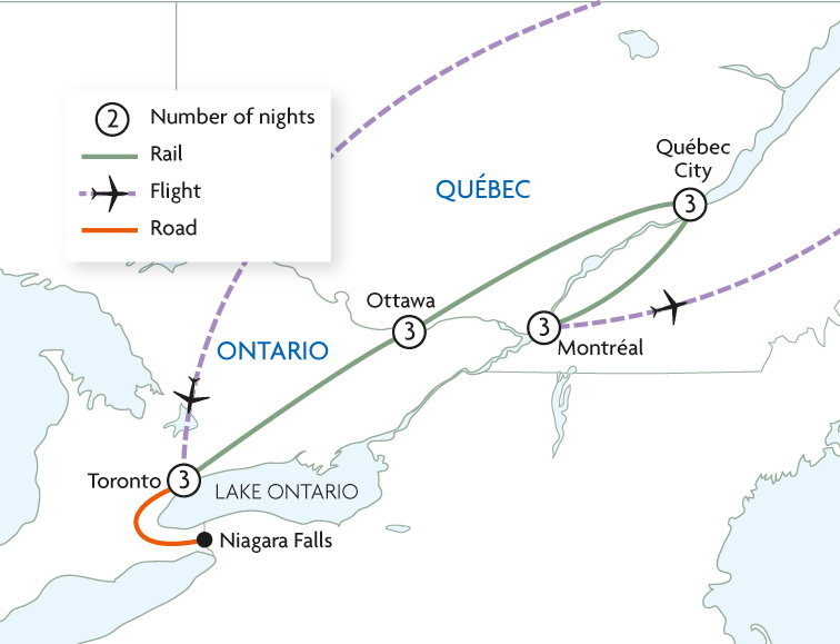 Toronto to Montreal - Winter Explorer by Rail