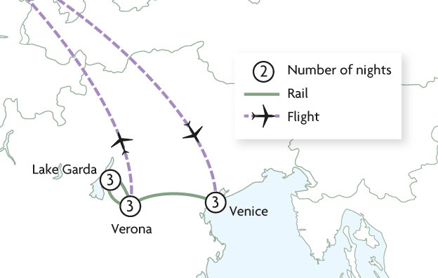 Venice, Verona & Lake Garda Rail Adventure