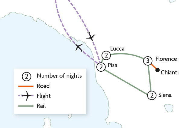 Tuscany's Historic Cities by Rail