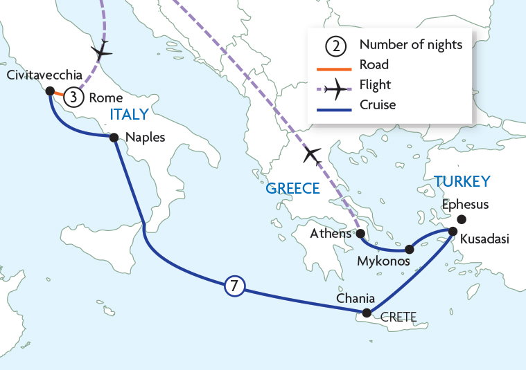 Cruising The Mediterranean: From Rome to Athens