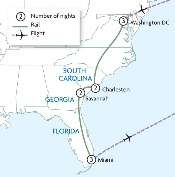 Washington DC to Miami by Rail