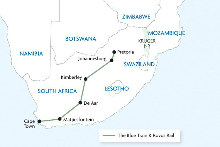 Cape Town to Pretoria by Rovos Rail