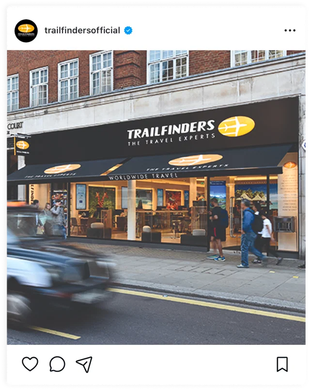A Trailfinders travel centre today