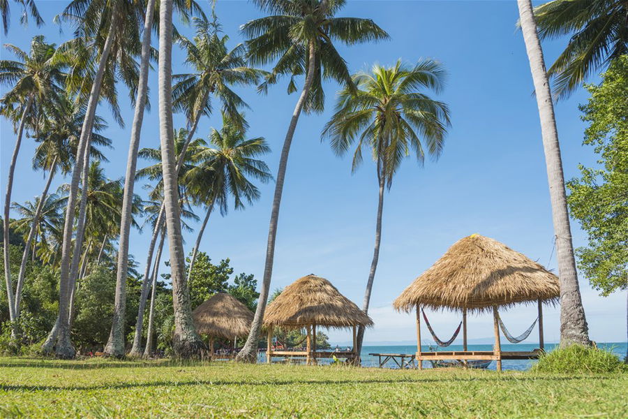 Cabanas on Paradise Beach, Rabbit island, Cambodia