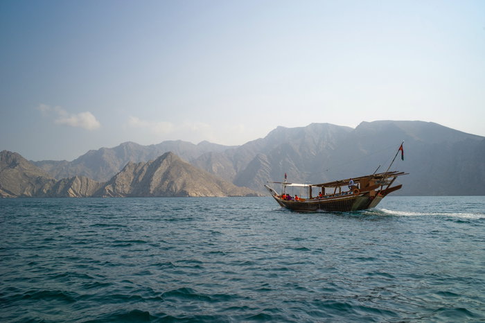 Boat in the harbour in Muscat, Oman