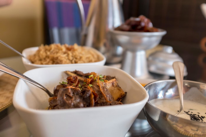 Shuwa - a traditional Omani dish where meat is marinated in spices
