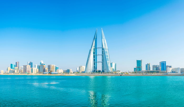 Skyline of Manama dominated by the World trade Center building