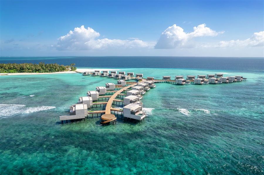 Overwater villas at the Alila Kothaifaru in the Maldives