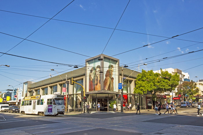A shopping street in Melbourne, Australia