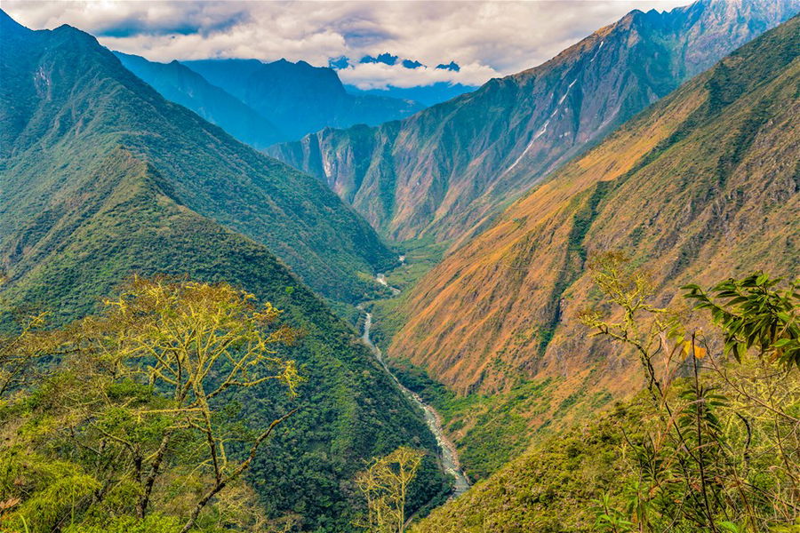 Wild landscape of the Inca Trail, Peru