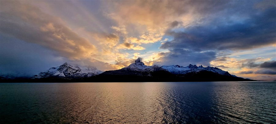 sunset over a Patagonia landscape