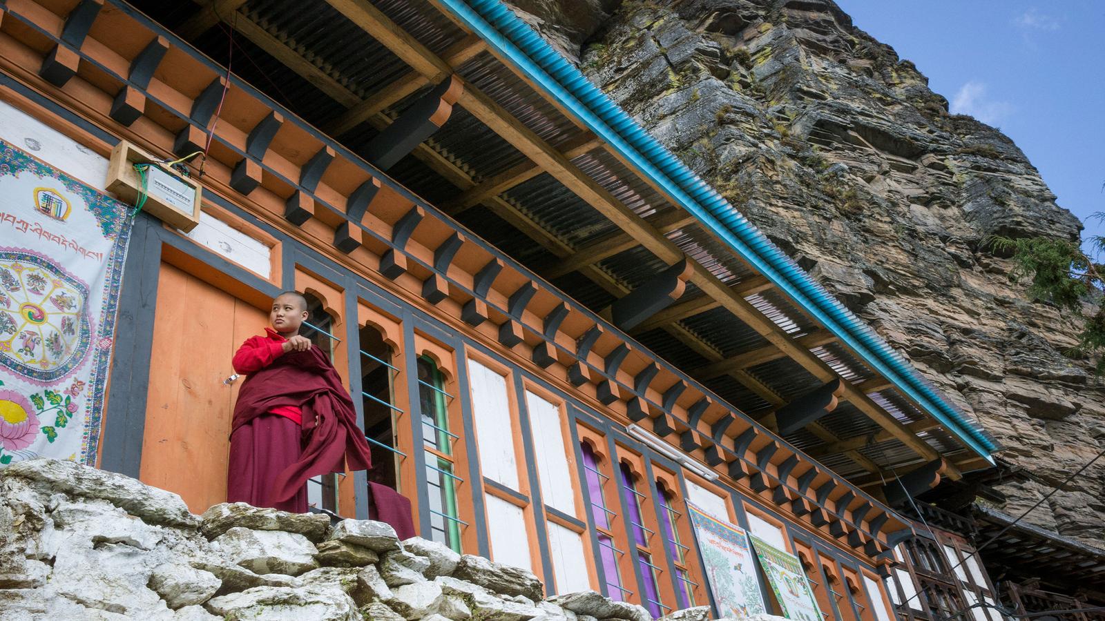 Overview of the Punakha Dzong Monastery, Punakha, Bhutan