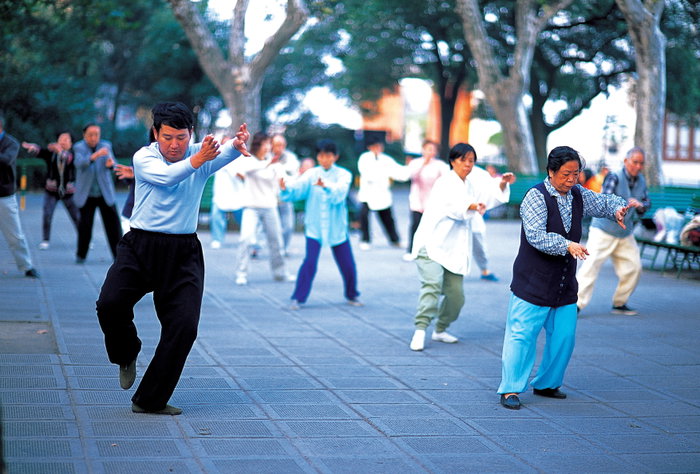 Tai chi in the street