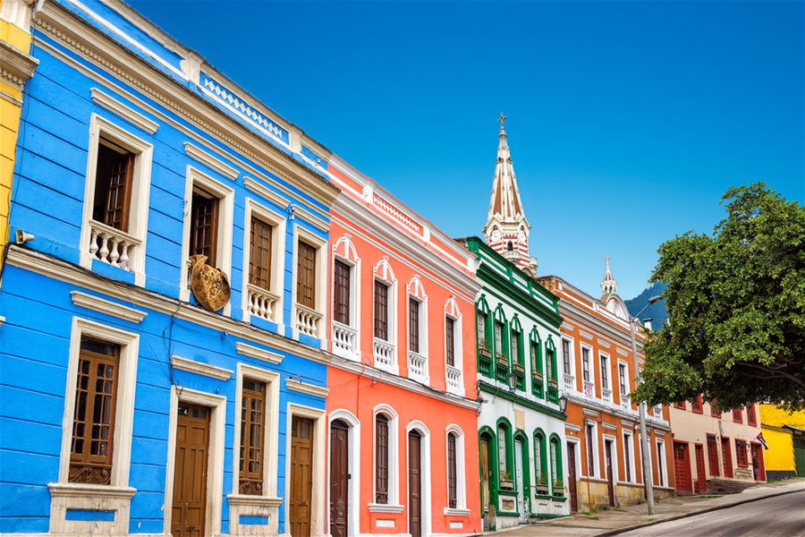 colourful houses in Bogota, Colombia