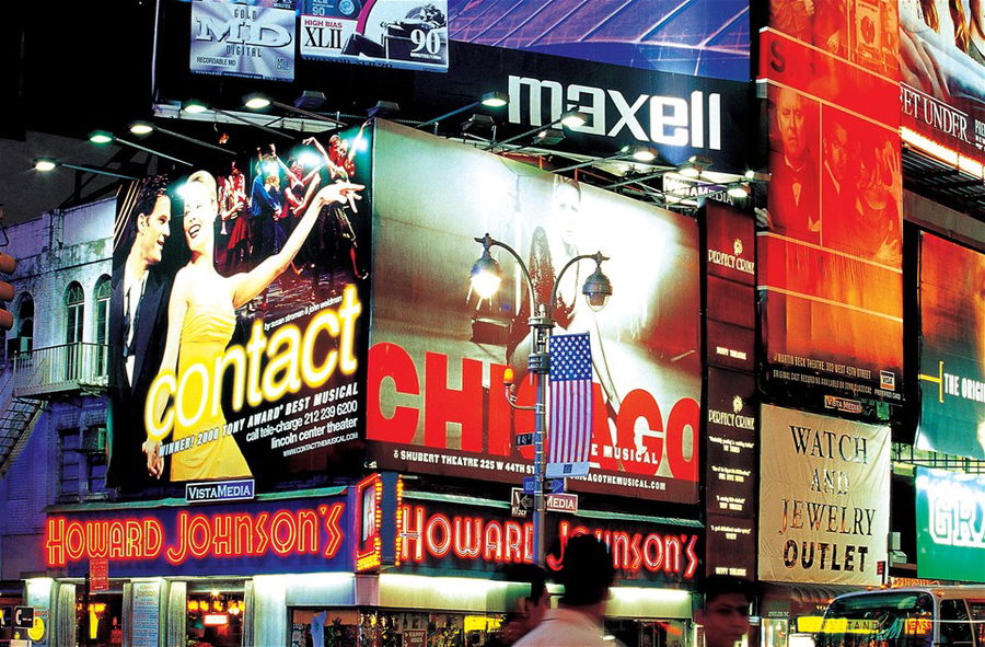 Neon signs on Broadway, New York