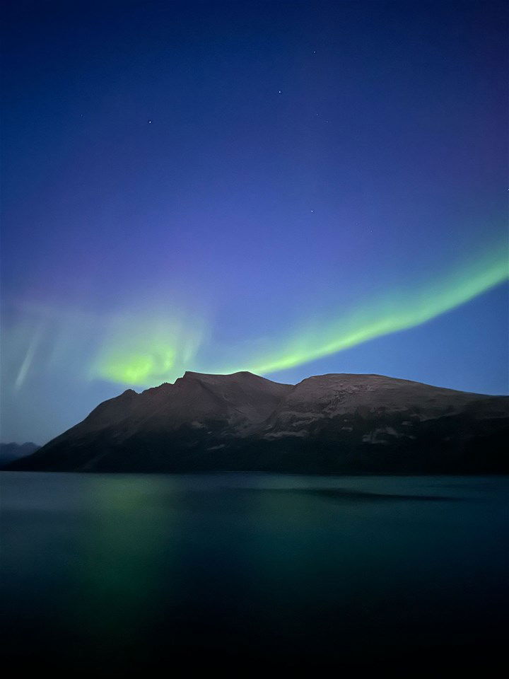 The northern lights in Svalbard