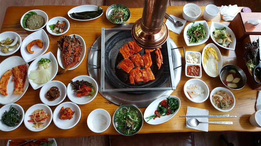 Traditional Korean food in Seoul, South Korea