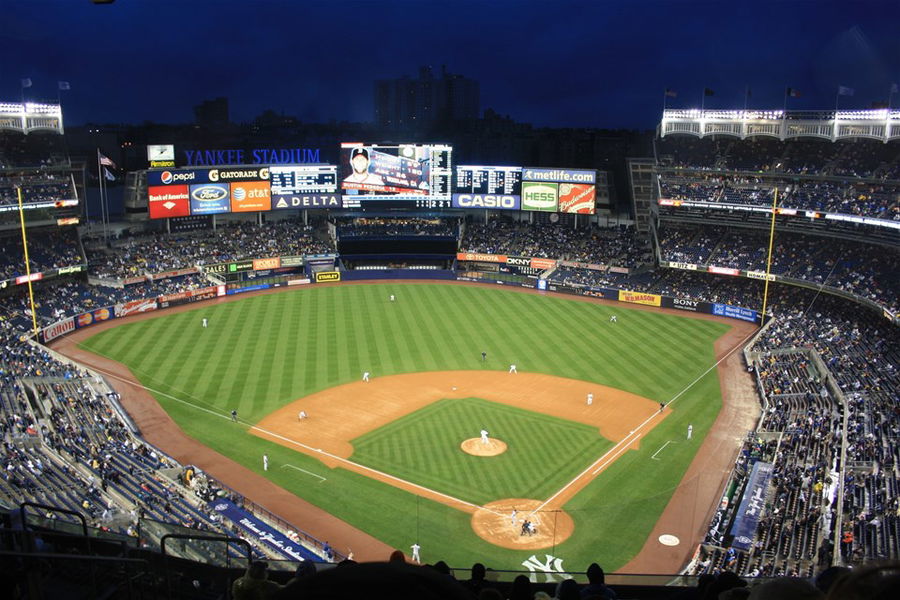 Yankee baseball stadium in New York